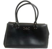 Kate Spade  New York Wellesley Elena Shoulder Bag Black Purse Handbag Leather