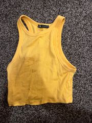 ZARA Orange Cropped Tank Top