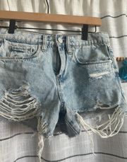 denim shorts size xs