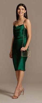 Green Satin Dress