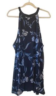 NWT The Limited Floral Tank/Tunic Top Size 2X Blue