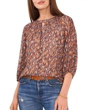 Vince Camuto Pleated Keyhole Top Size XS