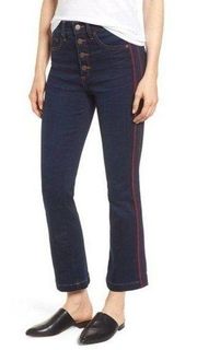 1. State Ribbon Stripe Kick Crop Flare Jeans 29