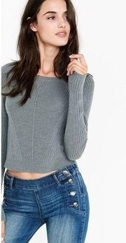 ✨Engineered Rib Long Sleeve Cropped Sweater✨