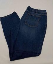 Duluth Trading Women's Denim Jeans Mid Rise Classic Straight Dark Blue Size 18W