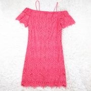 Coral Pink Lace Dress 2