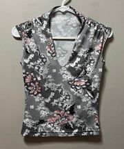 Y2K floral blouse top XOXO size XS