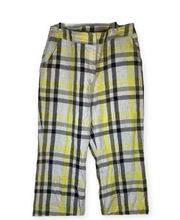 Current Air Los Angeles Plaid striped straight leg pants Size Medium