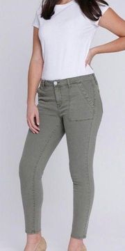 Seven7 Jeans Utility Ankle Skinny 8 Agave Green New