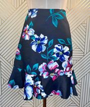 Draper James Dorothy Floral Lillian Skirt in Black