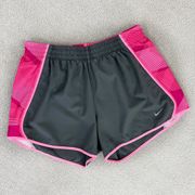 Nike  Dri Fit Tempo Running Shorts Gray Pink Womens Small