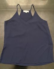 Pink Rose Navy Camisole Tank Top