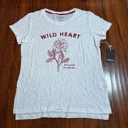 NWT P.J. SALVAGE WILD HEART PAJAMA T-SHIRT SZ MEDIUM M