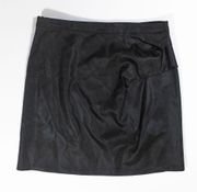 Marc By Marc Jacobs Solid Black Pin Tuck Draped Mini Skirt 6