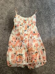 Cream Floral Dress