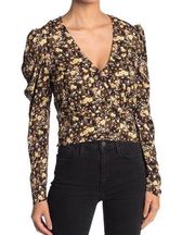 NWT Nordstrom AFRM Floral Print Long Sleeve Crop Top XS