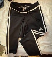 Adidas Black White Striped Joggers