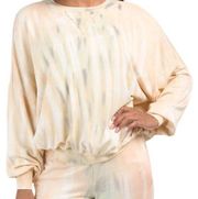 YOUNG FABULOUS & BROKE | Juliette Neutral Tie-Dye Balloon Sleeve Dolman Pullover