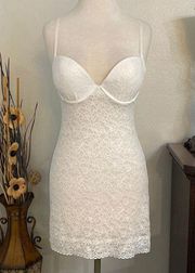 Victoria’s Secret The Lacie White Lace Bridal Push Up Slip Size Large