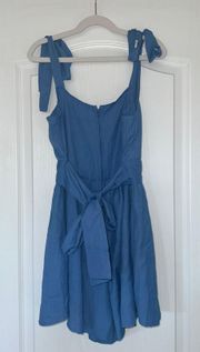 Blue Crossover Romper