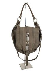 ASH Taupe Leather Chain Bag Silver Toned Hardware