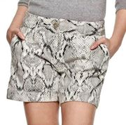 Apt9 Torie Mid Rise Snake Print Shorts Sz 16