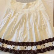 ❤️3/$20 SALE!❤️ BOHO Skirt Ivory Lace Beaded