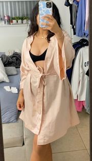 Blush Pink Silky Robe