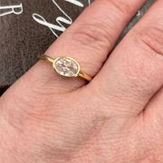 Women’s Clear Rhinestone Dainty Bohemian Gold Plated Ring Size 8.25