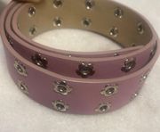 Wild Fable belt woman’s pink floral grommets faux leather accessory New Sz XS