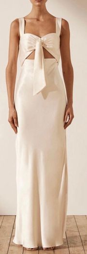 LA LUNE BOW TIE MAXI DRESS