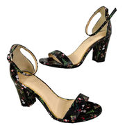 Michael Shannon Sascha Floral Rockabilly Ankle Strap High Heel Sandal Sz 8