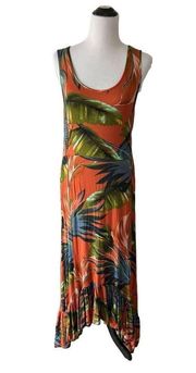 SOFT SURROUNDINGS NWT Sleeveless Tropical Floral FABIANA Hi-Low Maxi Dress size
