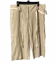 Maurices Womens Pants Linen Blend Wide Leg