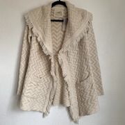 NWT Angel of the North Anthropologie Open Front Chevron Knit Cardigan