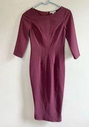 [Zac Zac Posen] Burgundy MIDI Dress- Size 2