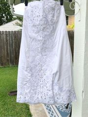 White House Black Market White Embroidered Beaded Dress 6