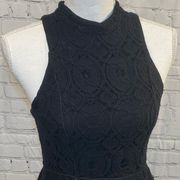 KIMCHI BLUE Dress Sleeveless Black Crochet-4