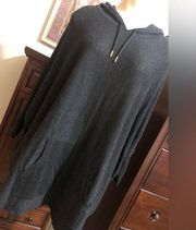 H&M Cashmere blend hooded poncho sweater