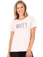 Light Pink Wifey Short Sleeve Graphic Shirt