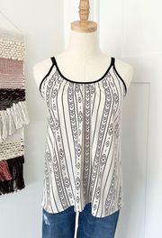 19 Cooper Split Back Printed Cami Top Size S NWT