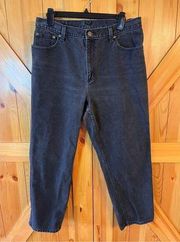 L.L.Bean  Women's Relaxed Fit Jeans Black Double L Vintage Size 16P (2078)