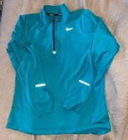 Dri Fit Running Athletic top, with reflectors, teal size large