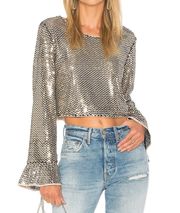 Lu Sequin Long Sleeve Top