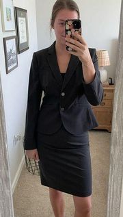 Charcoal Gray Pencil Skirt Suit size 6