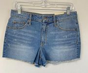 Universal Thread Shorts Womens 10 Booty High Rise Shortie Denim Blue Cut Off