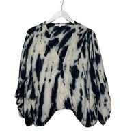 Young Fabulous & Broke Tia Tie Dye Cross Front Kimono Sleeve Crop Blouse Medium