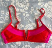 Red And Pink Bikini Top