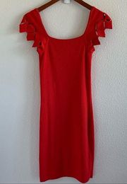 ALI & JAY TGIF Red Cutout Bodycon Dress Medium