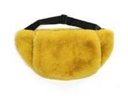 Do Everything In Love Mustard Faux Fur Hand Warmer Belt Bag